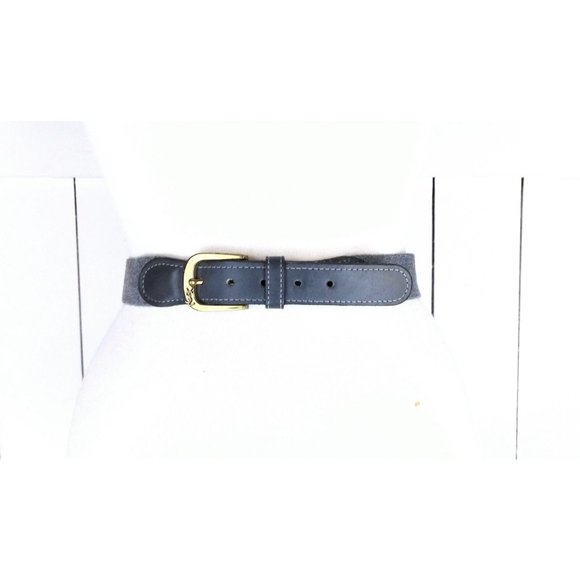 Vintage Yves Saint Laurent YSL grey cotton canvas leather belt - Picture 2 of 7